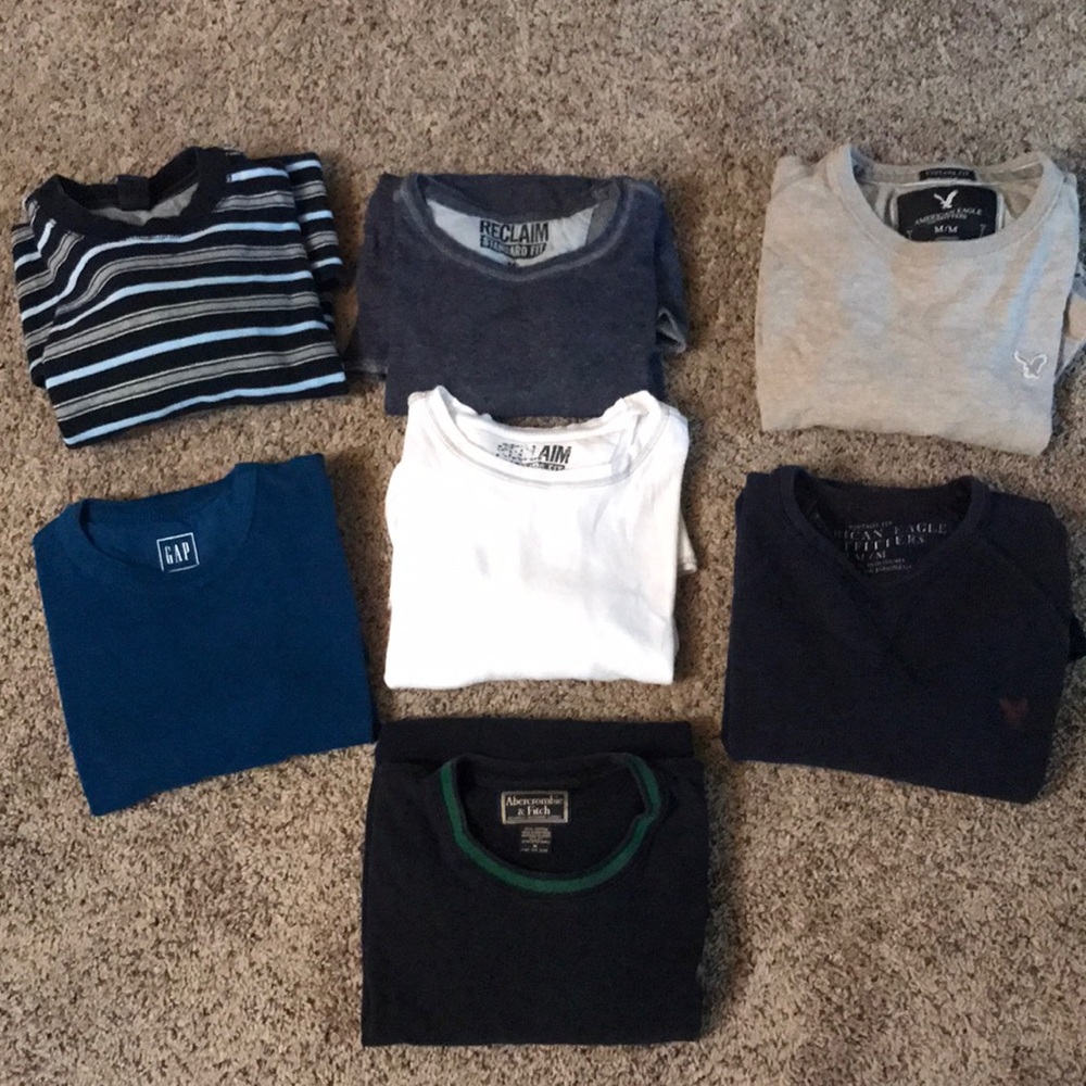 Various brands of shirts